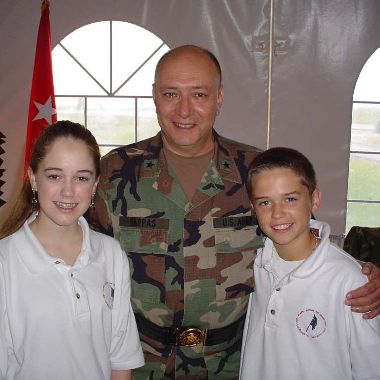 Cell Phones For Soldiers distributes $100,000 in calling cards to deployed troops, November 2004.
