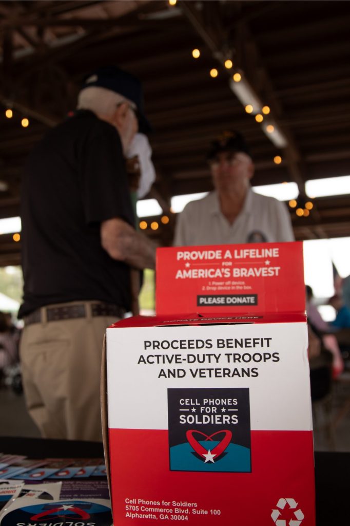 GJNMQXrW4AADsTI Donation box for Cell Phones for Soldiers at event.